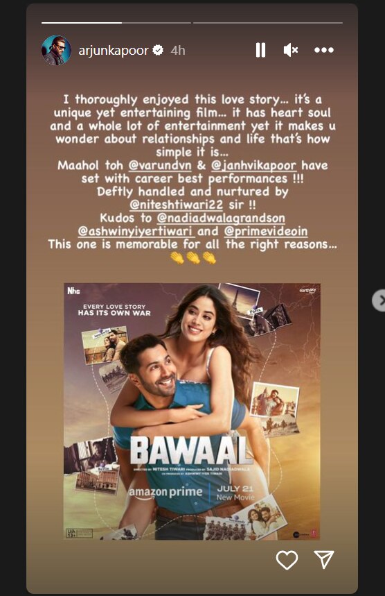 Bawaal Celeb Review: बवाल के लिए नितेश तिवारी की हो रही तारीफ, सेलेब्स बोले- वरुण धवन और जाह्नवी कपूर के करियर की बेस्ट परफॉर्मेंस