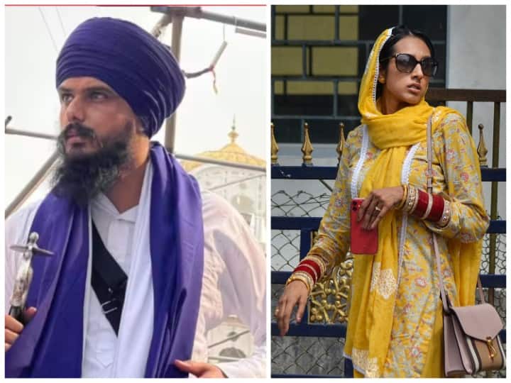 Amritpal Singh's wife Kirandeep Kaur stopped from boarding flight to England at IGI Airport Delhi Waris Punjab De: फिर इंग्लैंड भाग रही थी अमृतपाल सिंह की पत्नी, पुलिस ने दिल्ली एयरपोर्ट पर पकड़ा, 3 घंटे तक की पूछताछ