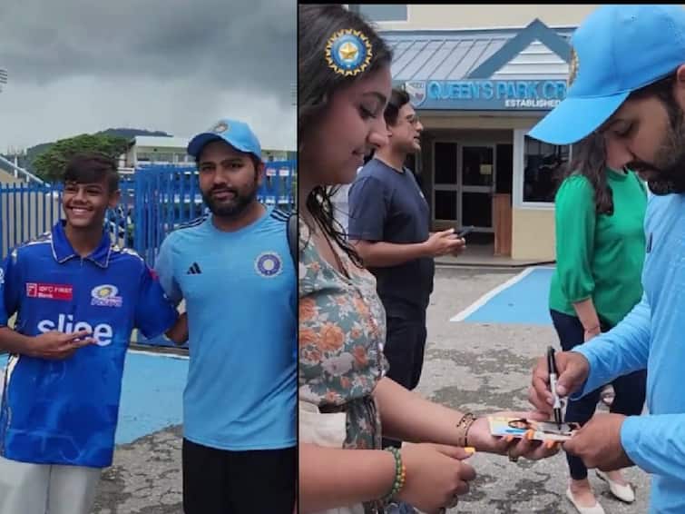 Watch Too Much Beard  Rohit Sharma's Hilarious Reaction To Fans Request Cannot Be Missed Watch Video: ஆட்டோகிராஃப் கேட்ட ரசிகையிடம் ரோகித் சர்மா என்ன கேட்டார் தெரியுமா..?