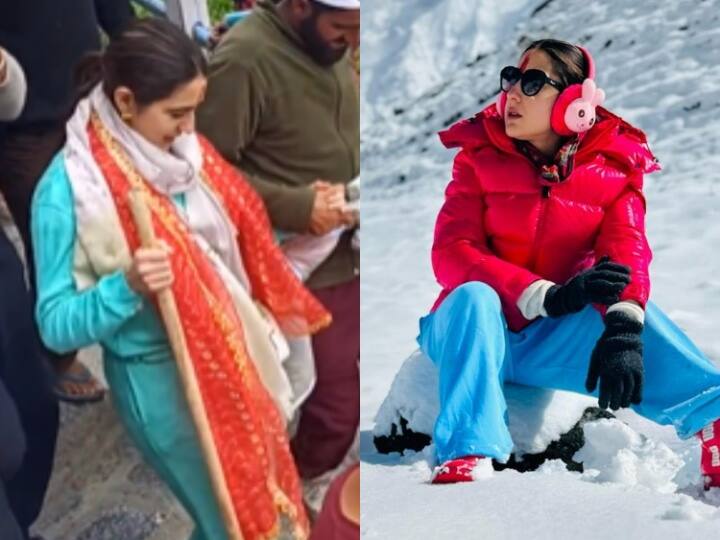 Sara Ali Khan Visits Amarnath Dham video viral on social media Sara Ali Khan Video: भोलनाथ के दर्शन करने अमरनाथ धाम पहुंचीं सारा अली खान, सामने आया यात्रा का वीडियो