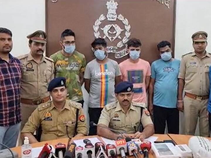 Ghaziabad Police busted robbery in money exchange shop accused carried out crime with fake weapons ann UP News: गाजियाबाद में बदमाशों ने नकली हथियार दिखाकर मनी एक्सचेंज शॉप से लूटे 6 लाख रुपये, मास्टरमाइंड समेत 4 गिरफ्तार