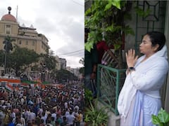 Thousands Of TMC Supporters Throng Kolkata As Mamata Addresses Party's Martyrs' Day Event. In Pics
