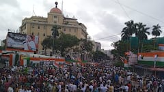 TMC 21 July:মূল সমাবেশের আগে থিকথিকে ভিড় ধর্মতলায়, কেমন ছবি কলকাতার প্রাণকেন্দ্রে?