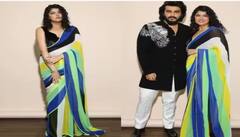 ਬਲੈਕ ਡੀਪਨੇਕ ਬਲਾਊਜ਼ ਦੇ ਨਾਲ ਮਲਟੀਕਲਰ ਸਾੜ੍ਹੀ ਵਿੱਚ ਦਿਖੀ ਅੰਸ਼ੁਲਾ ਕਪੂਰ , ਭਰਾ ਅਰਜੁਨ ਨਾਲ ਦਿੱਤੇ ਪੋਜ਼