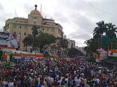 Thousands Of TMC Supporters Throng Kolkata As Mamata Addresses Party's Martyrs' Day Event. In Pics