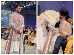Ranveer Singh Kisses Deepika Padukone During His Ramp Walk At Manish Malhotra’s Fashion Show - Watch