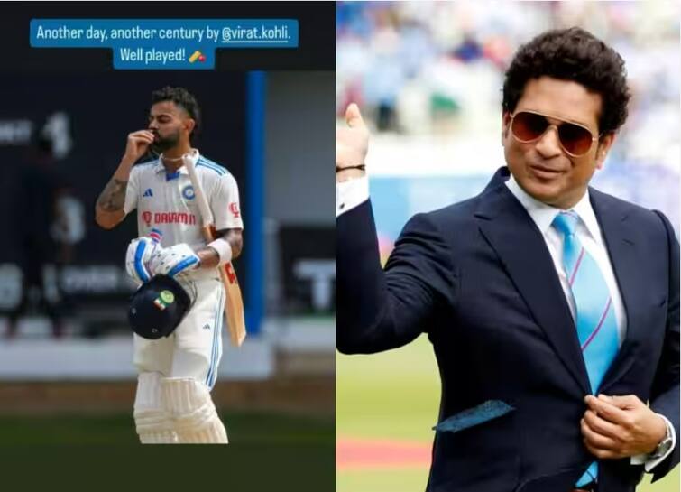 sachin tendulkar instagram story on virat kohli ind vs wi  IND vs WI: વિરાટે સદી ફટકારતા ક્રિકેટનો ભગવાન સચિન થયો આફરીન,સોશિયલ મીડિયા પર કરી આ પોસ્ટ