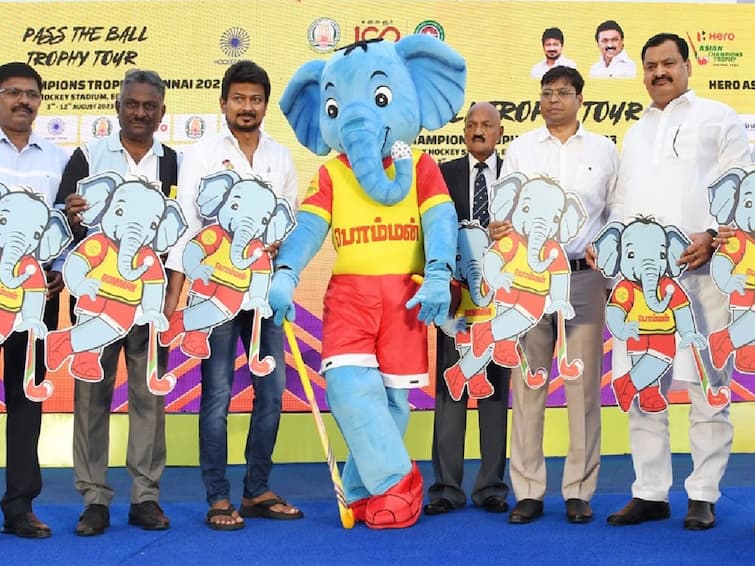 Famous hockey tournament in Chennai after 16 years; The Minister Udayanidhi launched Logo Hockey Trophy: 16 ஆண்டுகளுக்குப் பிறகு சென்னையில் புகழ்பெற்ற ஹாக்கிப் போட்டி;  அமைச்சர் உதயநிதி இலச்சினை வெளியிட்டு துவக்கி வைப்பு..!