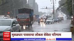 Mumbai Rain Update : मुंबईत पाऊसफुल, रस्ते वॉटरफुल, मुसळधार पावसाचा लोकल सेवेवर परिणाम