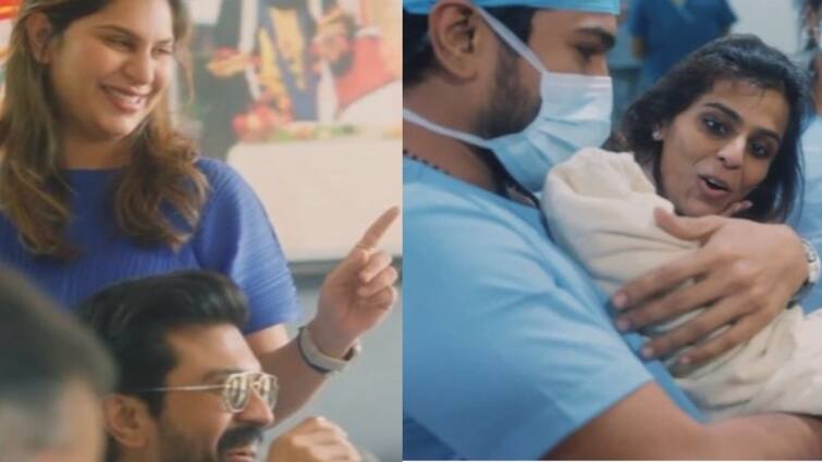 Ram Charan shared a family video on his wife's birthday, the actor got emotional holding his daughter for the first time Ram Charanએ પત્નીના જન્મદિવસ પર શેર કર્યો ફેમિલી વીડિયો, પહેલીવાર દીકરીને ખોળામાં લેતા ભાવુક થયો એક્ટર