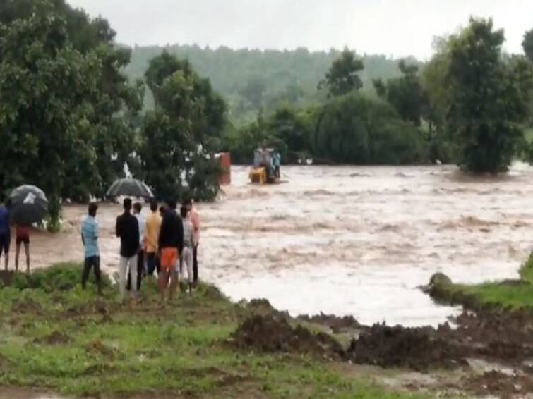 Yavatmal Rain News Heavy rain in Ralegaon taluk of Yavatmal, loss of agricultural crops  Yavatmal Rain : यवतमाळच्या राळेगाव तालुक्यात अतिवृष्टी, नाल्याला आलेल्या पुरामुळे शेतपिकांचे मोठं नुकसान
