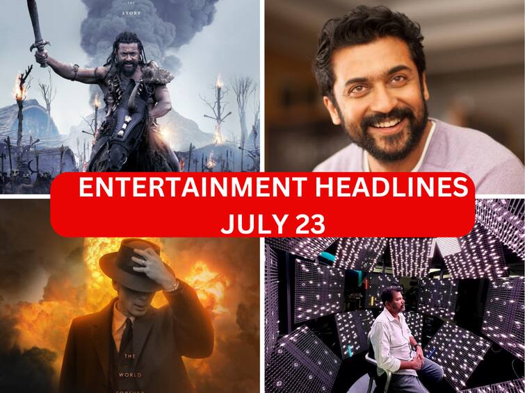 entertainment headlines today july 23rd tamil cinema news kollywood update oppenheimer kanguva suriya indian 2 shankar Entertainment Headlines July 23: களைகட்டும் சூர்யா பிறந்தநாள்...ட்ரெண்டிங்கில் கங்குவா, இந்தியன் 2... இன்றைய டாப் சினிமா செய்திகள்!