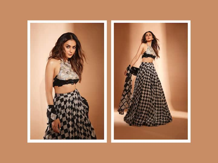 Rakul Preet Singh shared pictures on Instagram where she can be seen in a sequined dress.