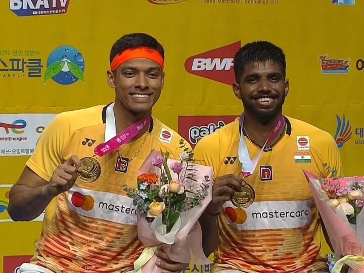 The pair of Chirag Shetty and Satwiksairaj Rankireddy won the Korea Open title