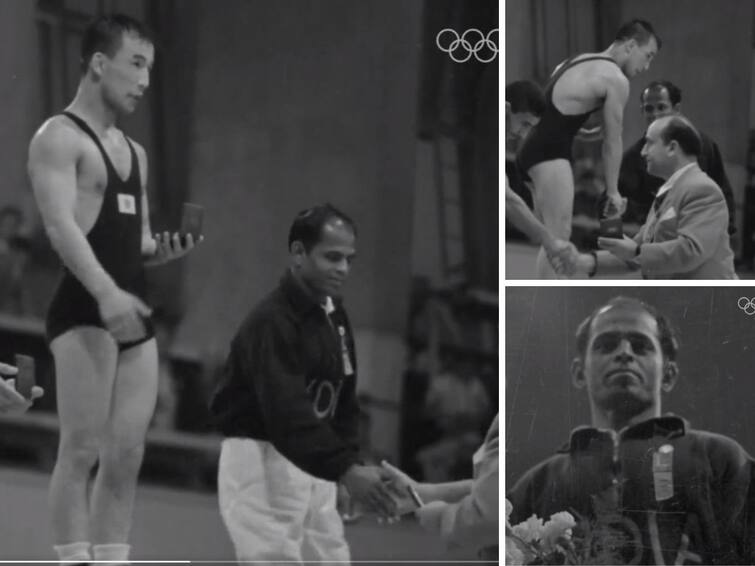 Khashaba Jadhav etched his name in glory as the first individual Olympic medalist from independent India स्वतंत्र भारताला पहिला गुलाल लावणाऱ्या ऑलिम्पिकवीर खाशाबा जाधवांचा पदक स्वीकारतानाचा व्हिडीओ पाहिलात का? अंगावर रोमांच उभे राहतील