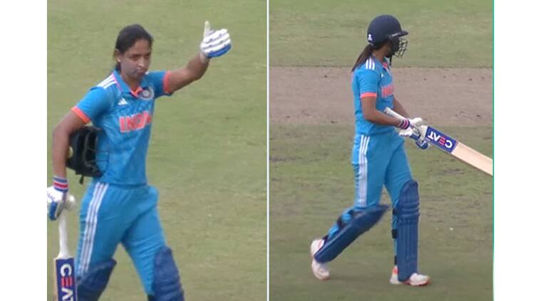 Harmanpreet Kaur Fined 75 Percent Match Fees 3 Demerit Points Behavior at Umpiring IND W vs BAN W 3rd ODI Harmanpreet Kaur Fined: ਭਾਰਤੀ ਮਹਿਲਾ ਟੀਮ ਦੀ ਕਪਤਾਨ ਹਰਮਨਪ੍ਰੀਤ ਕੌਰ ਨੂੰ ਲੱਗਾ 75 ਫੀਸਦੀ ਜੁਰਮਾਨਾ