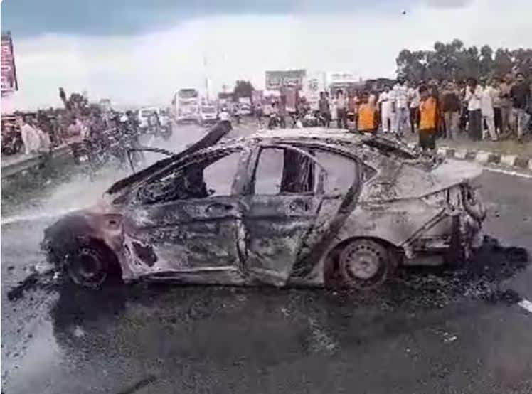 haridwar accident a high speed car tanker and bike collided 3 kanwariya died ਹਰਿਦੁਆਰ 'ਚ ਤੇਜ਼ ਰਫਤਾਰ ਕਾਰ-ਟੈਂਕਰ ਤੇ ਮੋਟਰਸਾਈਕਲ ਦੀ ਟੱਕਰ, ਦਰਦਨਾਕ ਹਾਦਸੇ 'ਚ ਤਿੰਨ ਕਾਵੜੀਆਂ ਦੀ ਮੌਤ