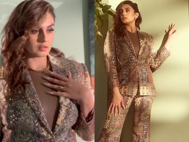 In the latest pictures, Huma Qureshi looked like a work of art. She emitted golden vibes in a pantsuit.