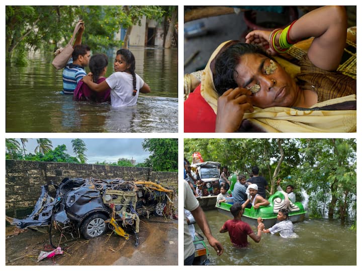 Monsoon mayhem has continued to cripple normal life in several states as heavy rains have led to floods, waterlogging and landslides.