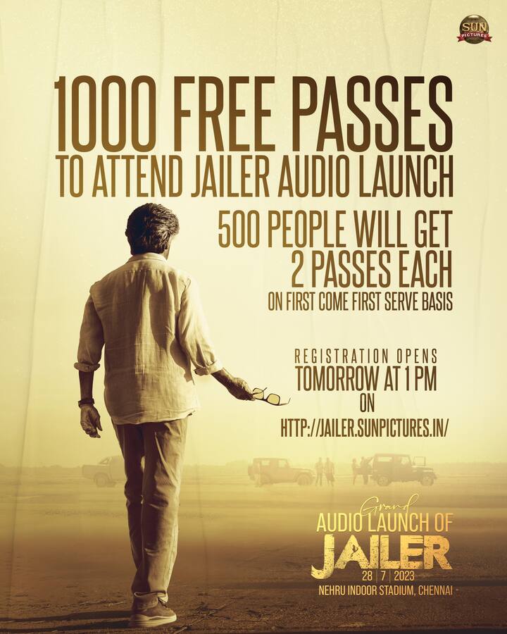 அதேபோல், ரசிகர்கள் இசை வெளியீட்டு விழாவை இலவசமாக காண 500 நபர்களுக்கு தலா 2 பாஸ் கொடுக்கப்படும் என தயாரிப்பு நிறுவனம் முன்னதாக அறிவித்தது.