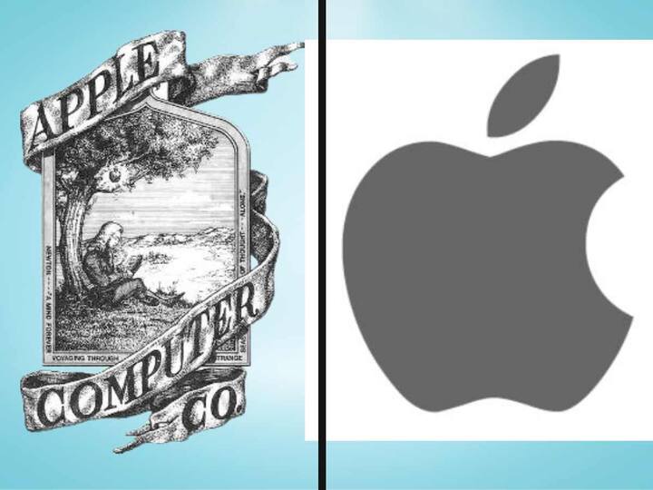 Apple — The company first changed its logo in 1977 and many times after that. The shape of the logo remained the same more or less, but it kept getting morphed into several other metallic and colour sheens. (Source: Apple/Wikimedia)