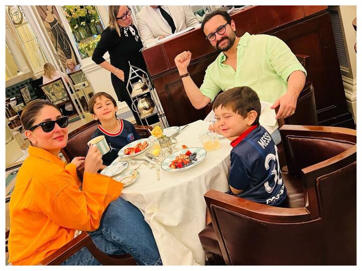 Kareena Kapoor and Saif Ali Khan are on vacation with kids Taimur Ali Khan and Jeh Ali Khan in Europe.