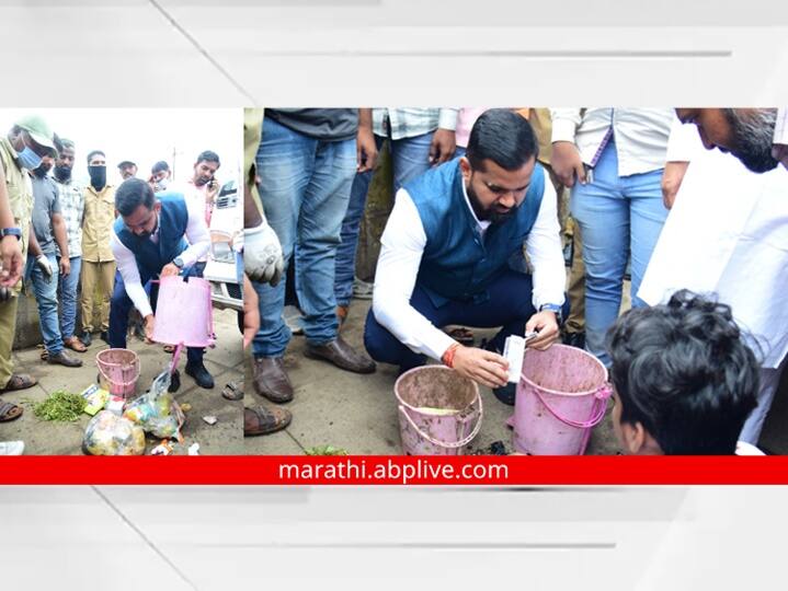 Aurangabad News Municipal commissioner G Srikanth separated the waste मनपा आयुक्त जेव्हा कचऱ्याचं वर्गीकरण करतात; स्वतःच डस्टबीनचा कचरा केला वेगळा