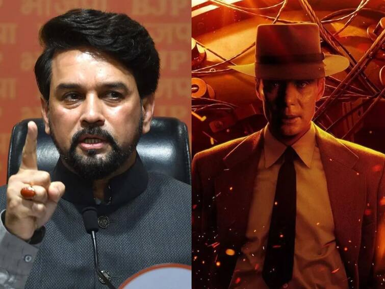 Anurag Thakur upset with CBFC officials for clearing objectionable scenes in Oppenheimer Oppenheimer: ‘ఓపెన్ హైమర్’ మూవీపై మండిపడ్డ కేంద్ర మంత్రి - ఆ సన్నివేశాలను తొలగించాలని డిమాండ్!