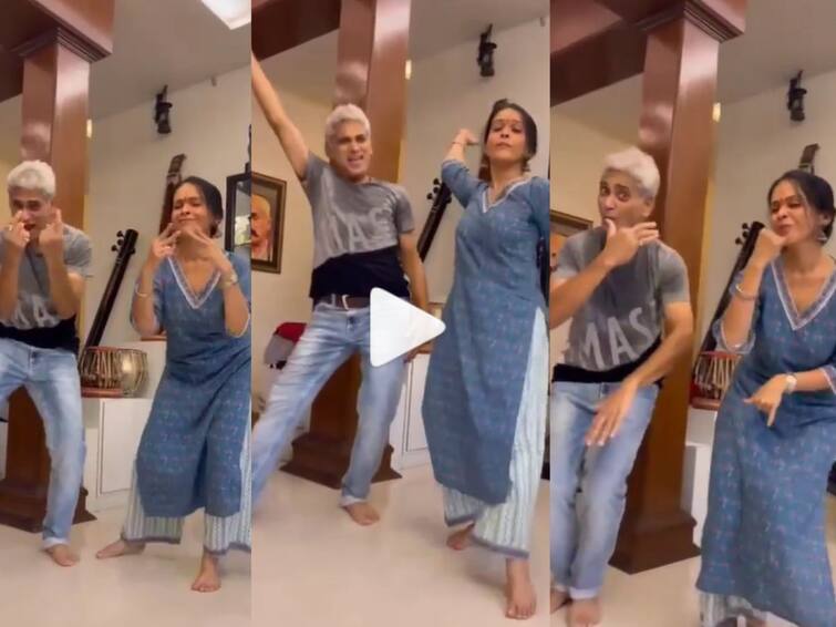 Aishwarya Narkar And Avinash Narkar dances on kavala song tamanna bhatia  song Viral Video: तमन्ना भाटियाच्या गाण्यावर थिरकले ऐश्वर्या आणि अविनाश नारकर; जबरदस्त डान्स पाहून नेटकरी म्हणाले, 'नाद खुळा...'