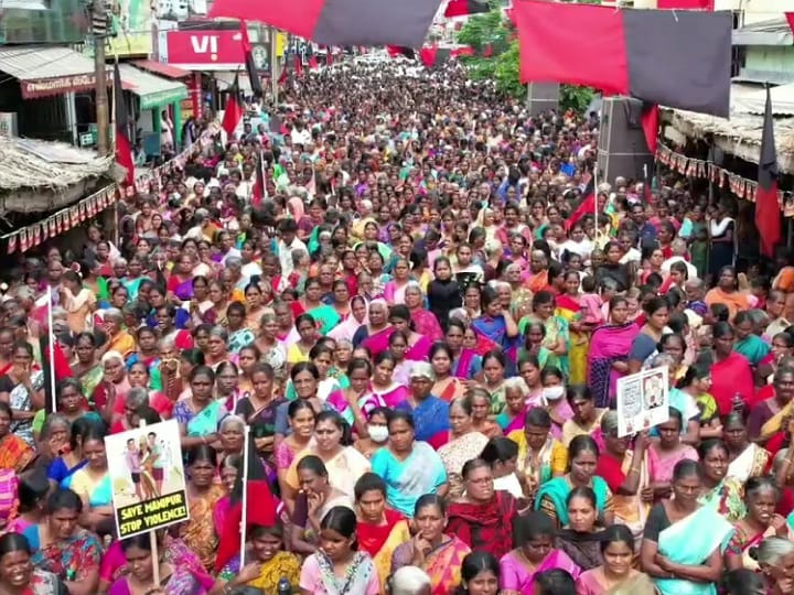 மணிப்பூர் விவகாரம்; மத்திய அரசை கண்டித்து கரூரில் திமுக மகளிர் அணி ஆர்ப்பாட்டம்