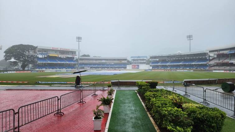 IND vs WI 2nd Test: Rain play spoilsport as day 5 washed out, test ended in draw, India win series 1-0 IND vs WI 2nd Test: বৃষ্টিতে ভেস্তে গেল পঞ্চম দিনের খেলা, ড্র হল ভারত-ওয়েস্ট ইন্ডিজের দ্বিতীয় টেস্ট