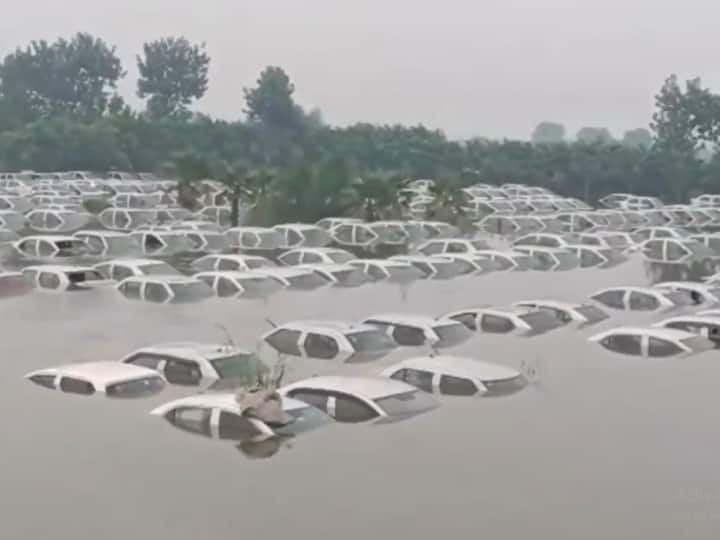 hindon river water level increasing dangerous flood situation in noida and ghaziabad Hindon River Flood: नोएडा में एक साथ 500 कारों के तैरने का वीडियो वायरल, हिंडन नदी में जलस्तर बढ़ने से भारी परेशानी