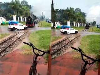 Viral Video: ਸਾਹਮਣੇ ਤੋਂ ਆ ਰਹੀ ਸੀ ਟਰੇਨ... ਔਰਤ ਨੇ ਰੇਲਵੇ ਟ੍ਰੈਕ 'ਤੇ ਲਿਆ ਕੇ ਖੜੀ ਕੀਤੀ ਕਾਰ ਤੇ ਫਿਰ... ਵੀਡੀਓ