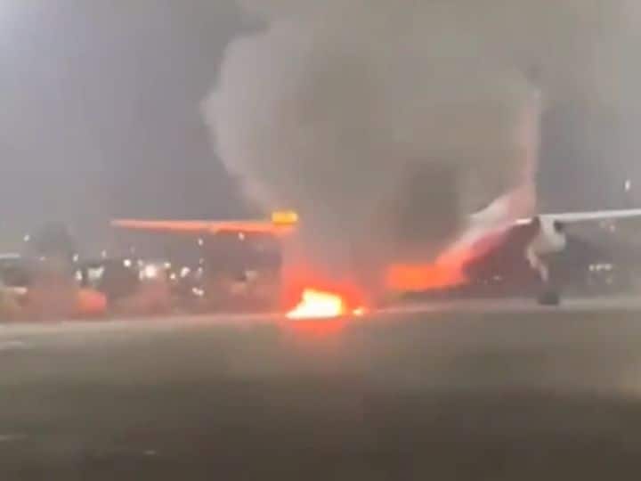 दिल्ली एयरपोर्ट पर स्पाइसजेट के विमान में मेंटेनेंस के दौरान लगी आग
