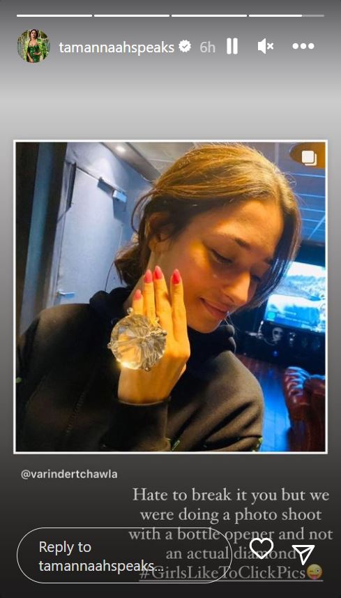 Tamannaah Bhatia Reacts To Rumours Of Possessing World’s 5th-Largest Diamond Gifted By Upasana Konidela