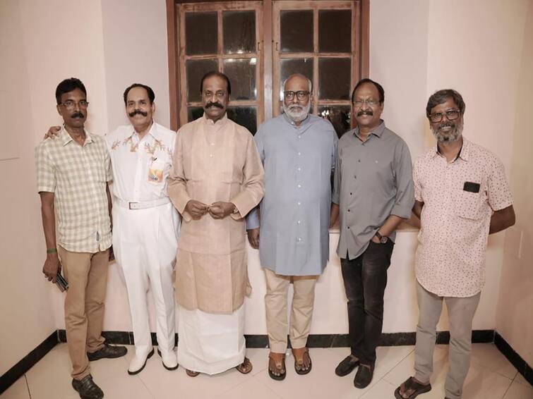 Music Director MM Keeravani and Lyricist Vairamuthu create songs for Gentleman 2 film ஜென்டில்மேன் 2: ஒருவாரத்தில் 3 பாடல்களை முடித்த கீரவாணி - வைரமுத்து கூட்டணி