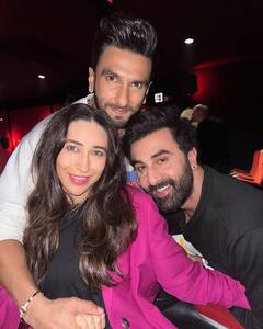 RRKPK Screening: Karisma Kapoor Poses With Ranveer And Ranbir, Gauri Khan And Bollywood Wives Party At Manish Malhotra's House