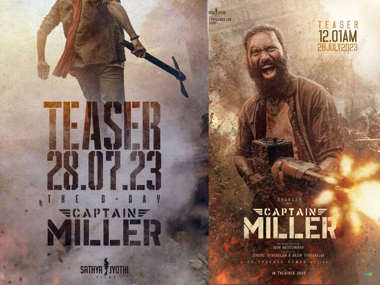 danush captain miller movie teaser to be released on july 28 at midnight more details Captain Miller:  தனுஷ் பிறந்தநாள் பரிசாக நள்ளிரவில் ‘கேப்டன் மில்லர்’ டீஸர்... உற்சாகத்தில் ரசிகர்கள்!