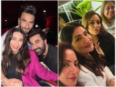 RRKPK Screening: Karisma Kapoor Poses With Ranveer And Ranbir, Gauri Khan And Bollywood Wives Party At Manish Malhotra's House