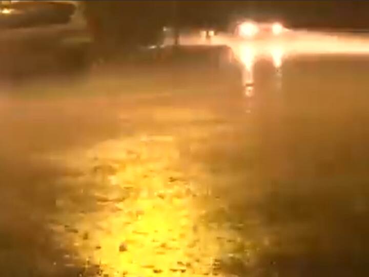 Visual from Delhi's Mandi House as rain lashed parts of the national capital early Wednesday morning. (Source: ANI)