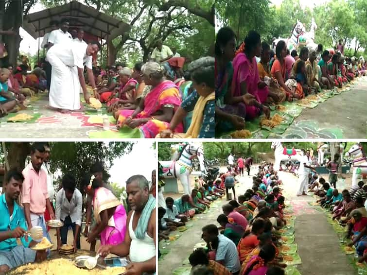 Villupuram Kida Vetti Biryani for 100 day workers The incident of Panchayat Council Chairman TNN Villupuram: 100 நாள் வேலை செய்பவர்களுக்கு கிடா வெட்டி பிரியாணி - ஊராட்சி மன்ற தலைவரின் நெகிழ்ச்சி சம்பவம்