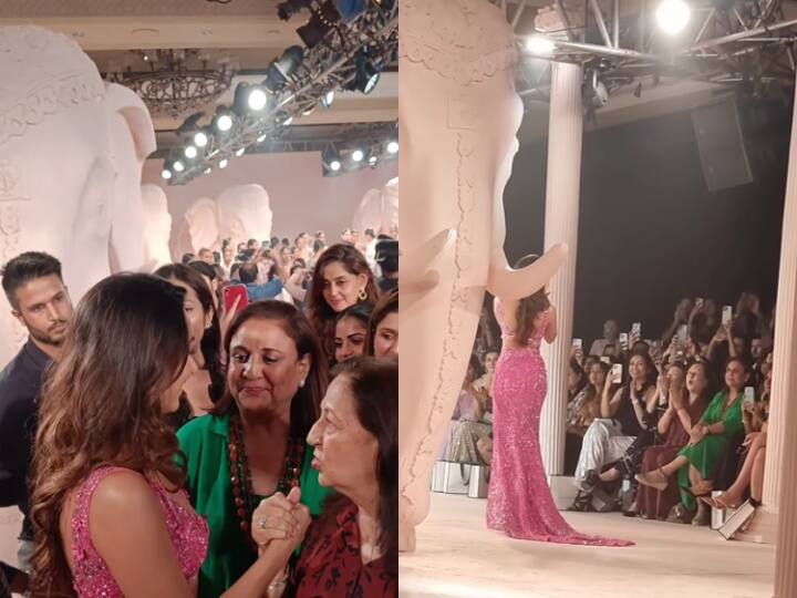 kiara advani gave flying kiss to sidharth malhotra mother during ramp walk video viral fans says perfect bahu Kiara Advani ने रैंप वॉक करते हुए सासू मां को किया फ्लाइंग किस, यूजर्स बोले- 'परफेक्ट बहू'