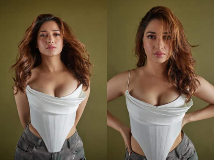 Tamannah Bhatia Kaavaalaa: तमन्ना भाटिया का सॉन्ग 'कावाला' धूम मचा रहा है. इसी को देखते हुए एक्ट्रेस ने इसका हिंदी वर्जन 'तू आ दिलबरा' लॉन्च किया. इस इवेंट में वो काफी गार्जियस लुक में पहुंचीं.