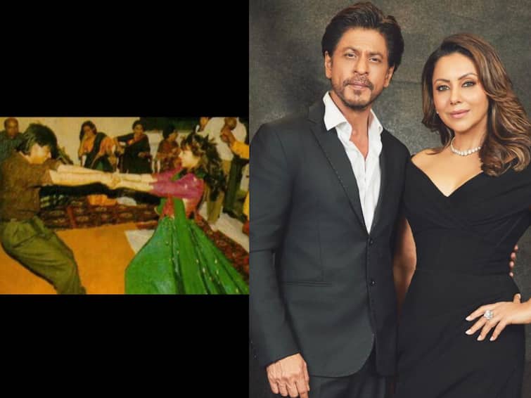 Shahrukh Khan And Gauri Khan Wedding Photos Shah Rukh Khan-Gauri Khan Dance Their Hearts Out In An Unseen Wedding Photo