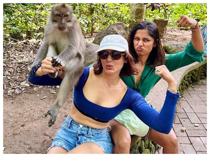 Actor Samantha Ruth Prabhu, who is on break from work, is currently on vacation in Bali with a friend. The actor has been delighting her fans with glimpses from her trip.