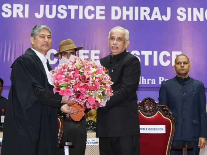 Justice Dhiraj Singh Thakur Takes Oath As Chief Justice Of Andhra Pradesh High Court Justice Dhiraj Singh Thakur Takes Oath As Chief Justice Of Andhra Pradesh High Court