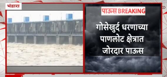 Bhandara Heavy Rain : भंडारा पाणलोट क्षेत्रात जोरदार पाऊस