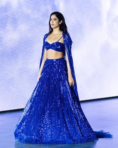 Janhvi Kapoor Turns Showstopper For Gaurav Gupta At ICW 2023, Shines In An Electric Blue Dress