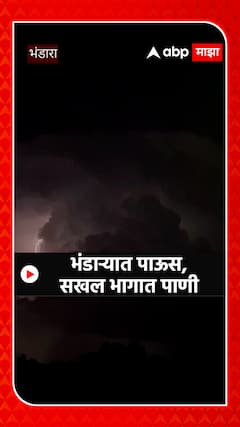 Bhandara Rain: भंडाऱ्यात विजांच्या कडकडाटासह मुसळधार पाऊस