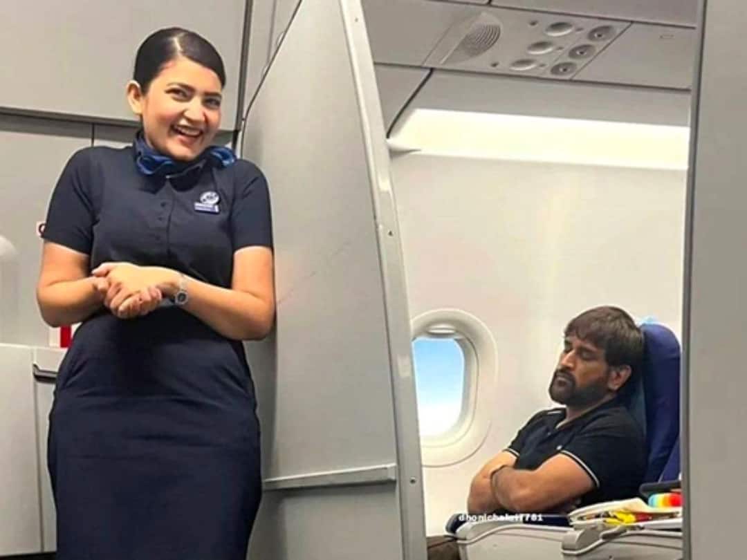 Air hostess Records Video Of MS Dhoni Sleeping On Flight - WATCH Air hostess Records Video Of MS Dhoni Sleeping On Flight - WATCH